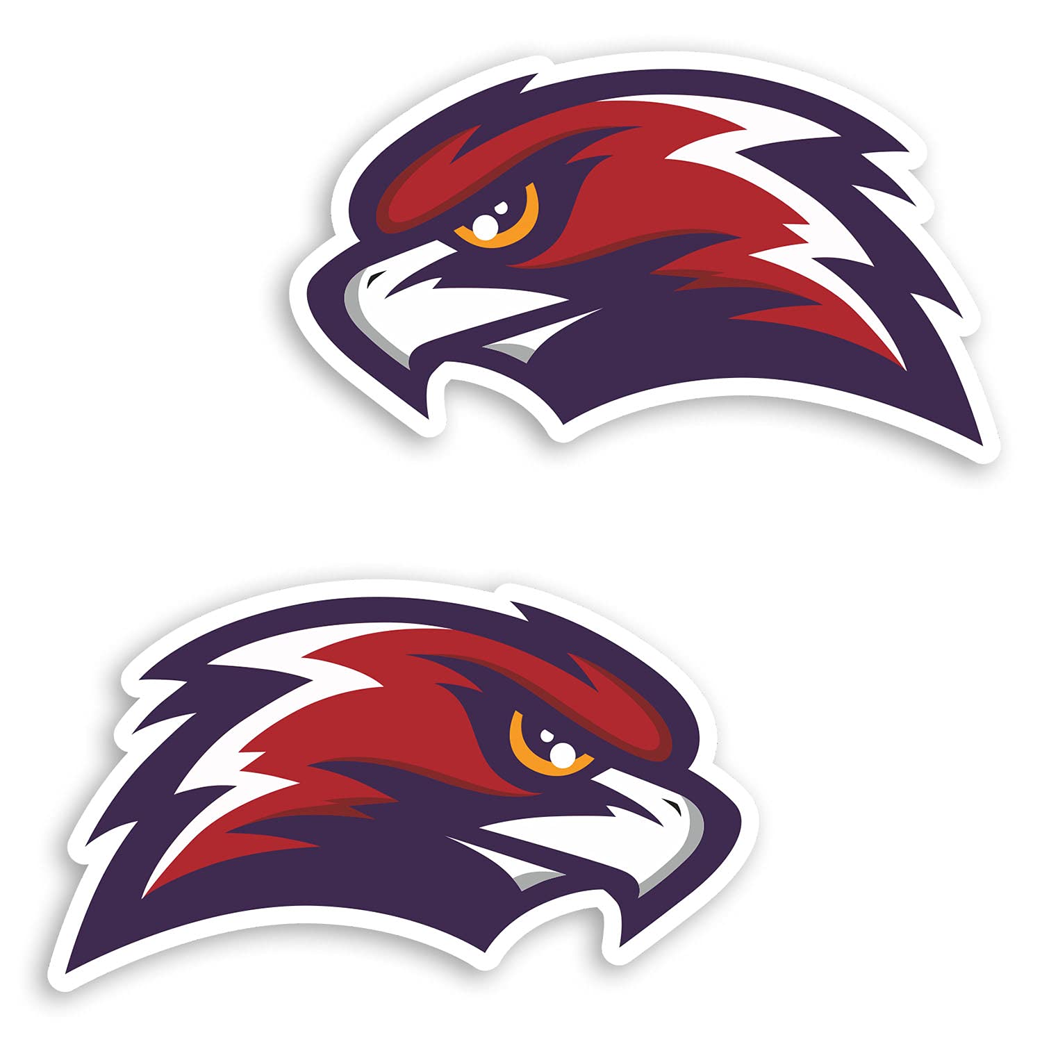 2 x 10cm Hawk Bird Head Vinyl Stickers - Eagle Predator Birds Sticker #29999 (10cm Wide)