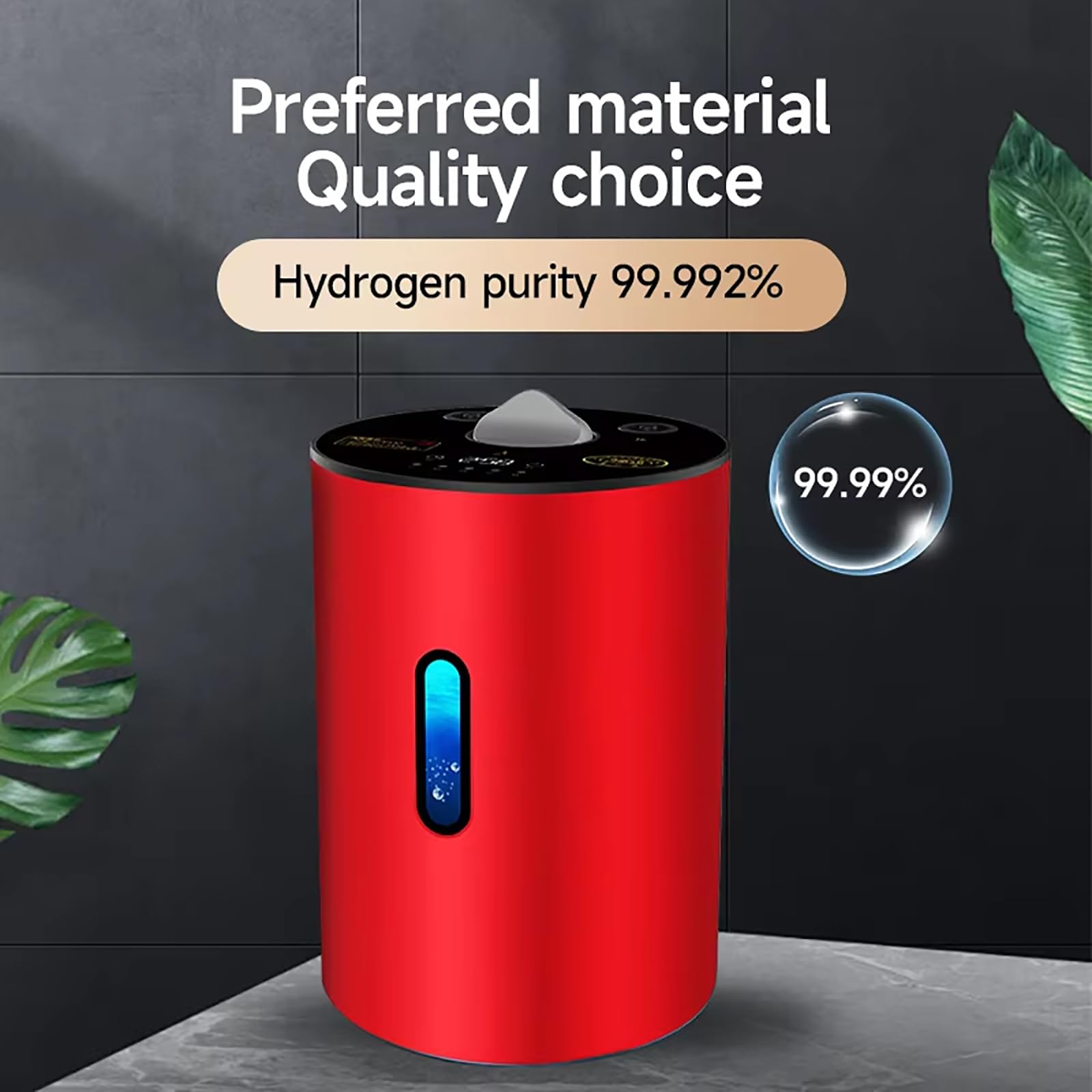 Inalatore di Idrogeno, Generatore di H2 Puro al 99,99%, Dispositivo Portatile per La Respirazione a Idrogeno, Inalatore a Doppia, Generatore Molecolare di H2 225ml(150H+75O)
