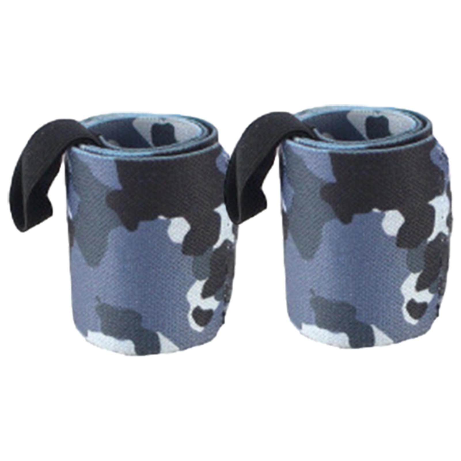 Divono 2 Pcs Wrist Straps, Wrist Wraps, Camouflage Gray Adjustable Weight Lifting Wrist Brace with Thumb Ring - Image 2