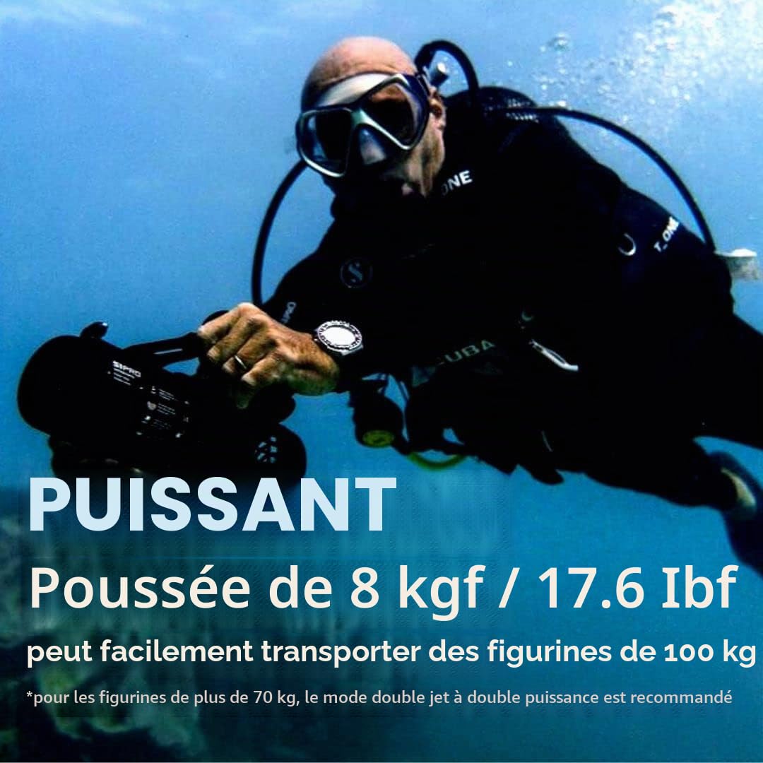 LEFEET S1 PRO Trottinette sous-marine haute performance vitesse 6,48 km/h caméra d'action profondeur 40 m