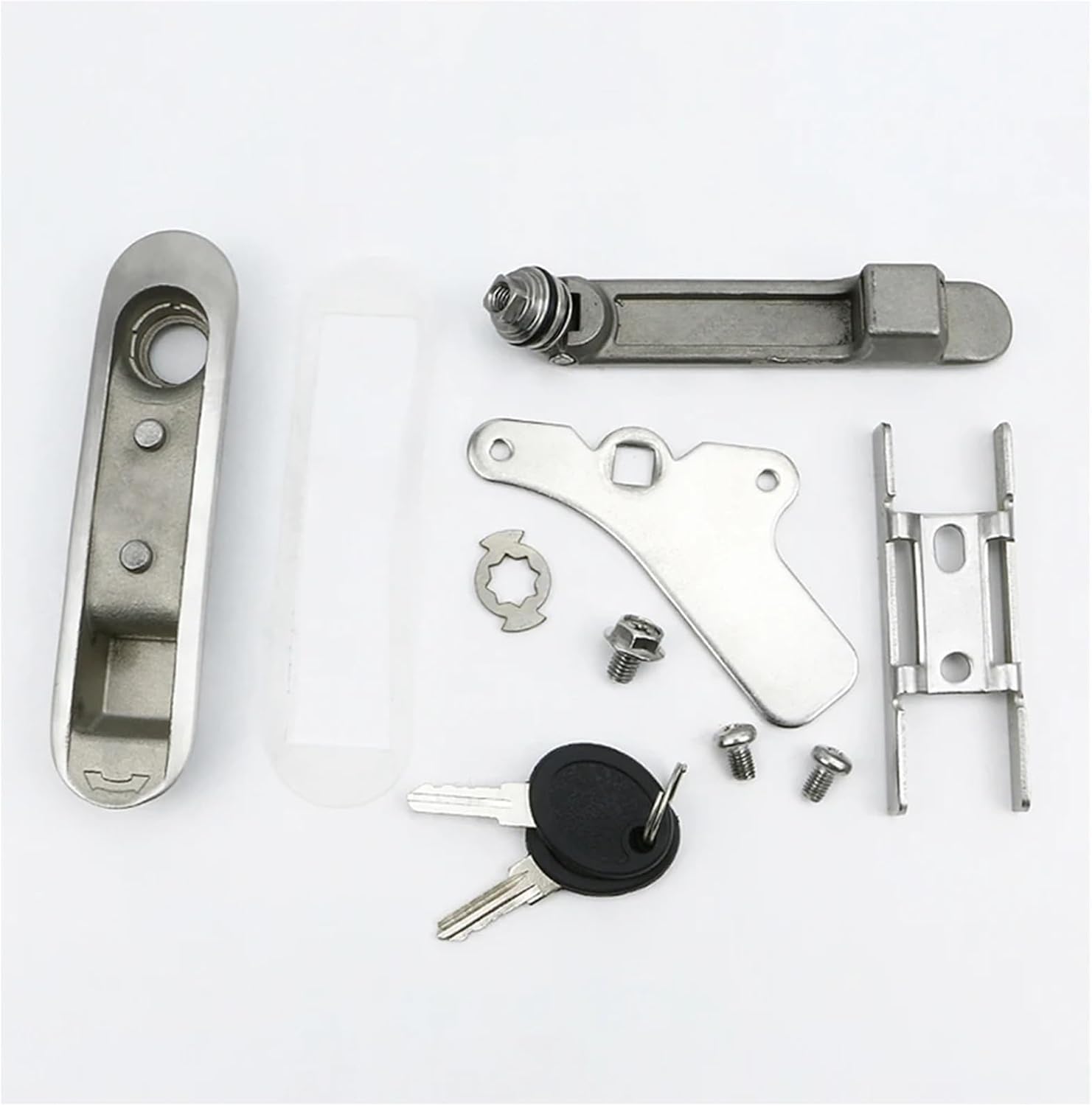 AB403 Flat Lock Outdoor Distribution Box Electrical Control Cabinet Lock AB402 Mechanical Equipment Lock 1Pcs(AB403 with Key)