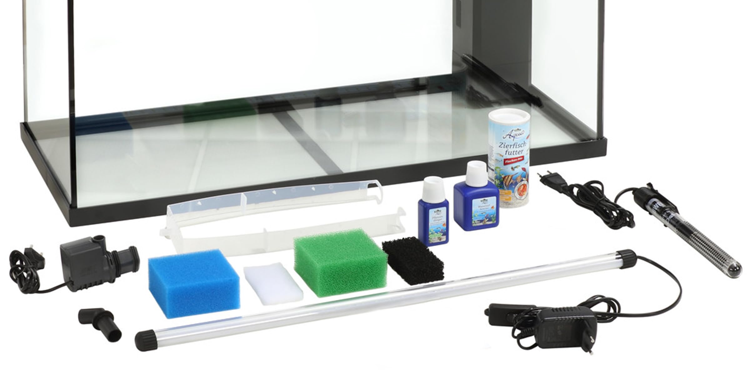Dehner Aqua Aquarium Starterset 80, ca. 81 x 36 x 45 cm, inkl. Futter und Pflegeprodukten