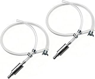 2 PCS Brake Bleeder Hose, One Way Check Valve Tube Bleeding with Metal Clips, One Person Hydraulic Bleeder for Car Motorcycle Clutch & Brake