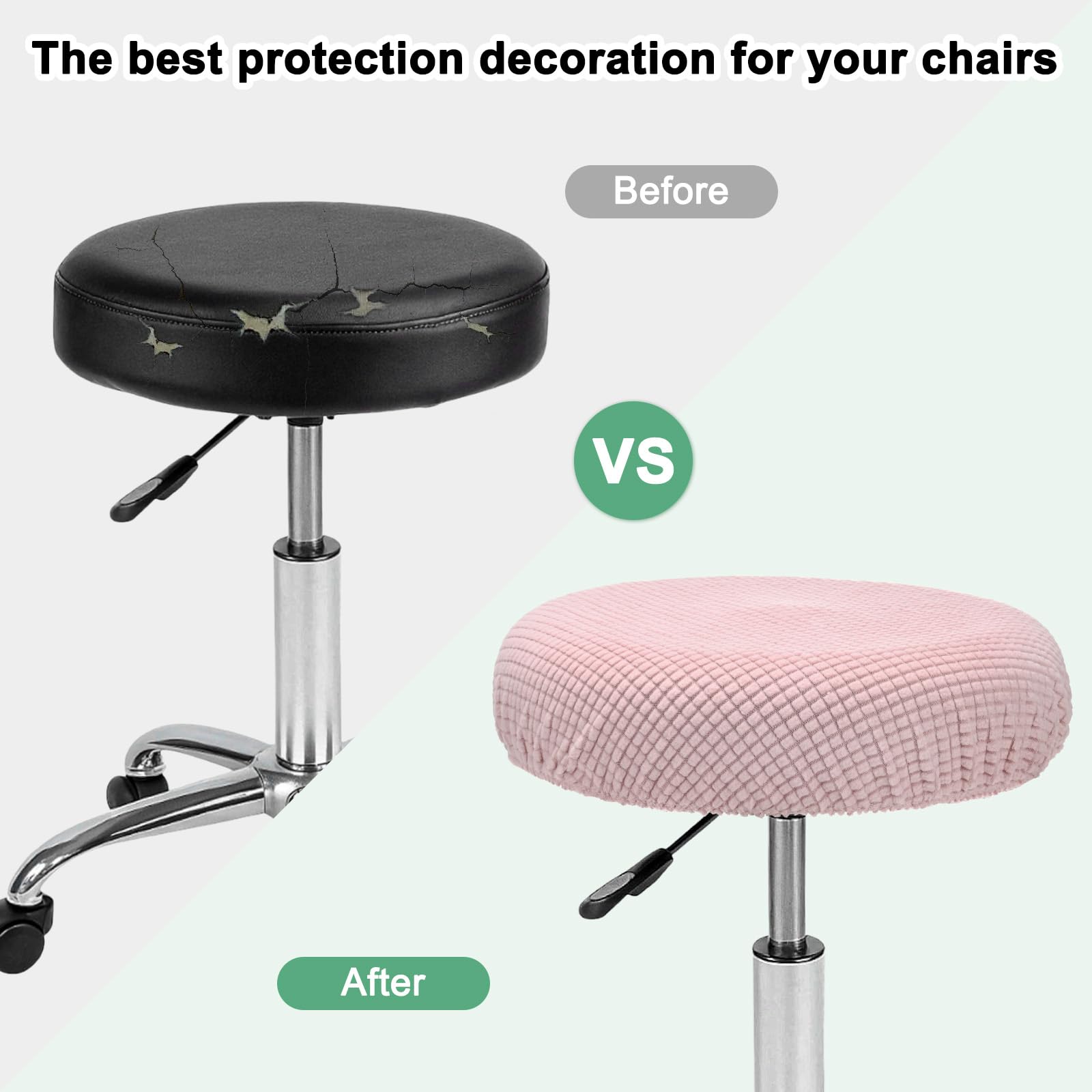 M METERXITY 1-Pack Bar Stool Covers Round - Image 4