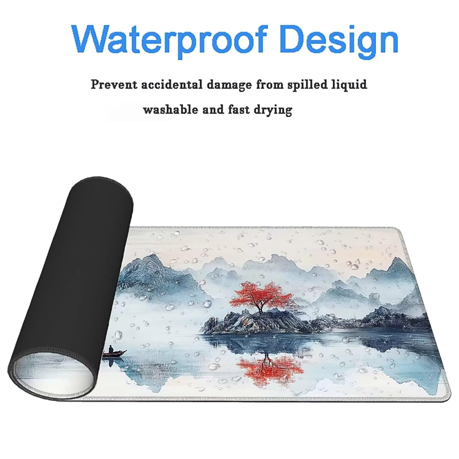 Tappetino Mouse Gaming, 1200x600mm Tappetino Mouse XXL Retro 0c0-236 | Mouse Pad Grande, Ottimizzato per i Sensori da Gioco, Migliora Precisione e Velocità, per Mac e PC, paesaggio