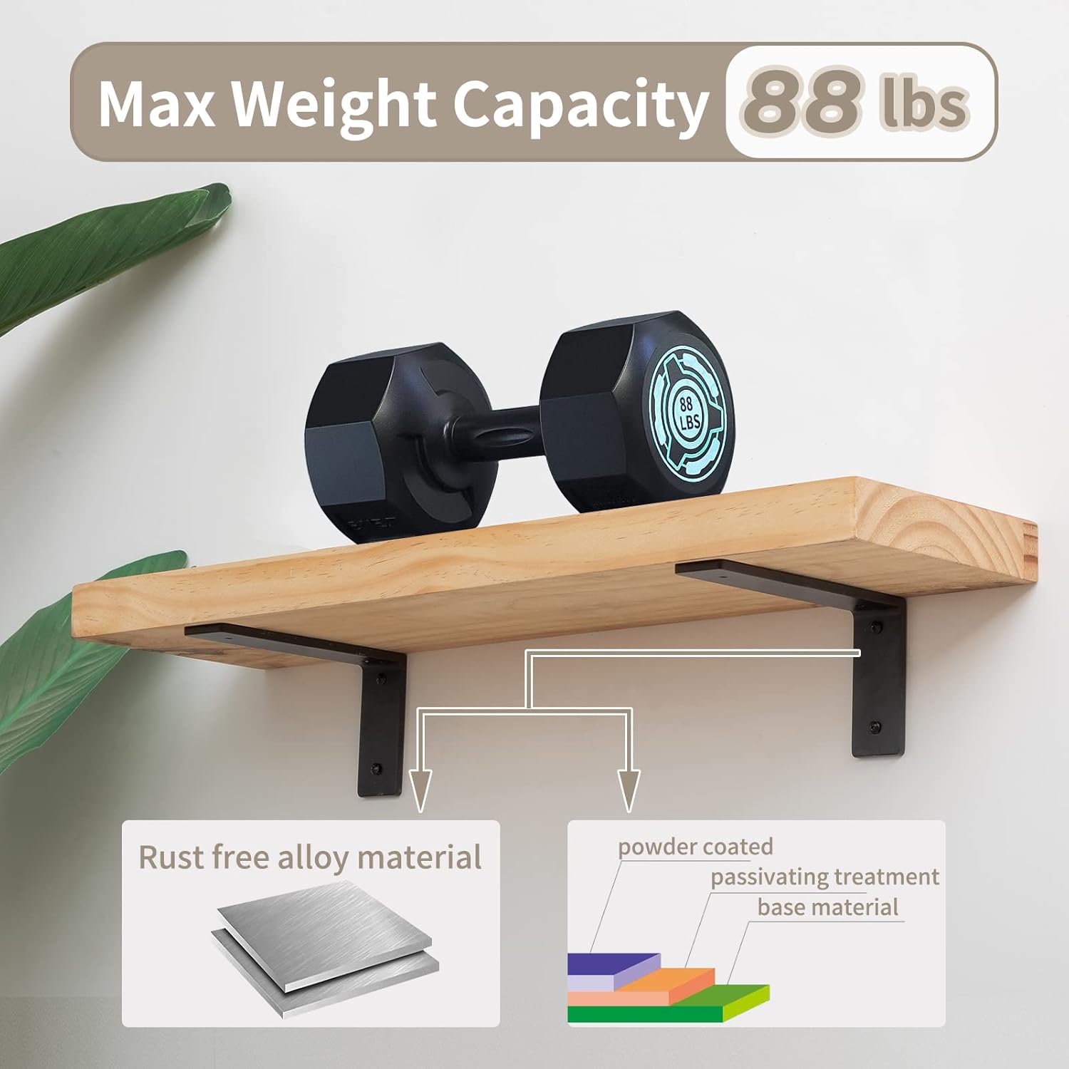 8"x 4"Shelf Brackets,L Shelf Brackets, die-cast Formation, Vertical Angle, Premium Alloy Metal Heavy Duty Shelf Bracket, high Strength Mounting Hardware Included, Corner Brace Joint,Pack of 4.