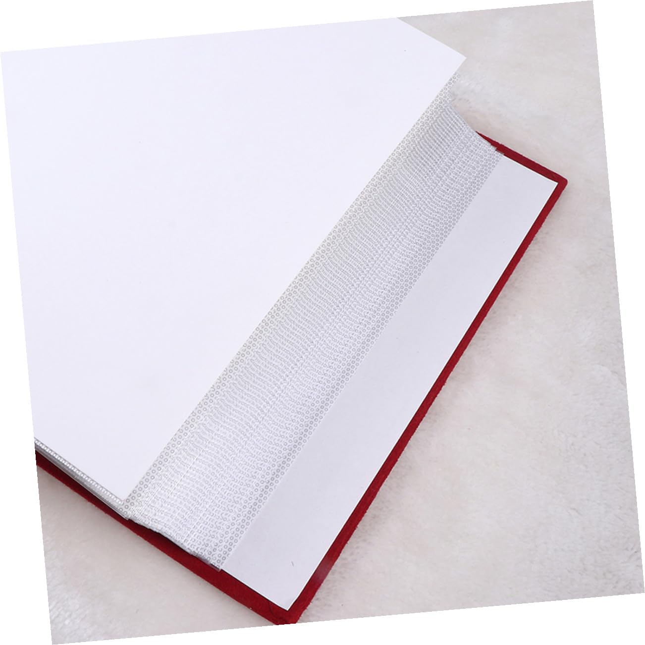 Álbum de Fotos Tipo Inserción 300 Hojas Franela Rojo 1 Pieza | Formato DIY para Fotos 4r, Anuario Infantil para Niños, Uso Familiar y Parent-child