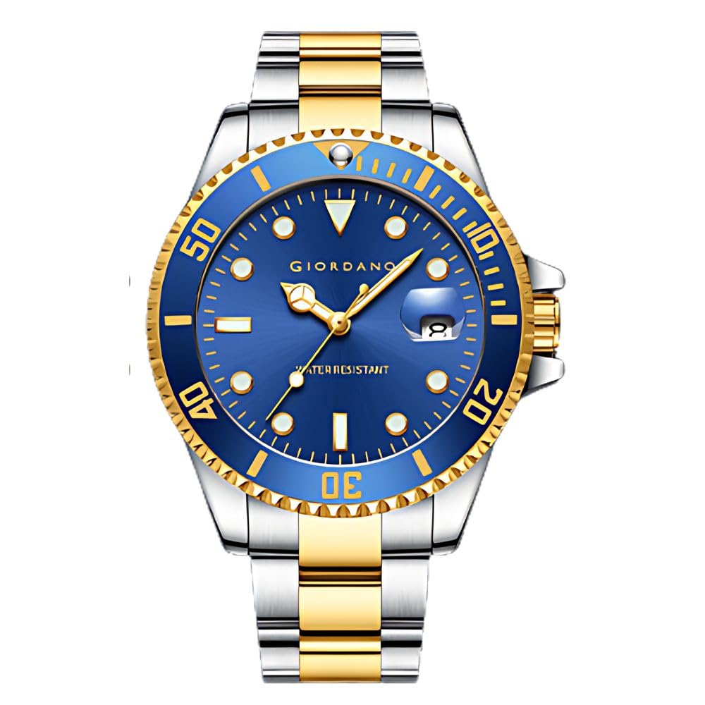 Analog Wrist Watch for Men Stylish Metal Strap with Water Resistant 3 Hand Mechanism Watch GD-50006-image-30