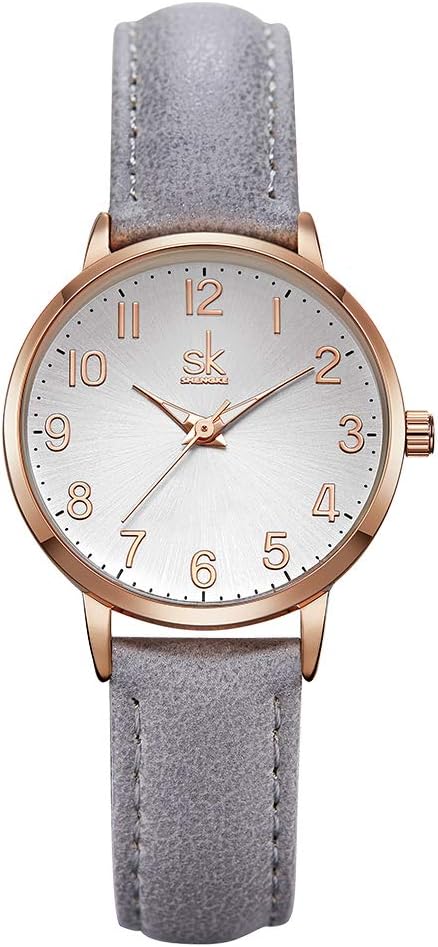 SHENGKE Female Watch Minimalist Ultra-Thin Watch 2024 Fashion Design Lady Girl Wrist Watch,Ladies Waterproof Watches for Women,Reloj para Mujer,Dainty Gifts