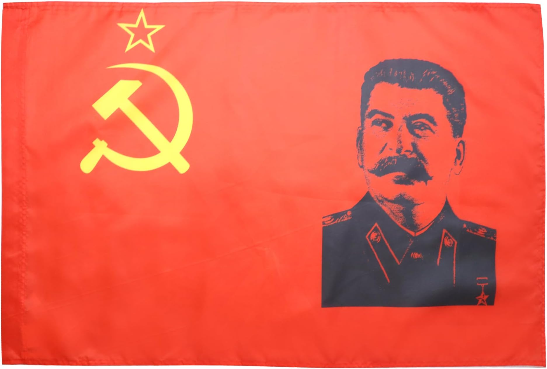 AZ FLAG - USSR with Stalin Flag - 3x5 Ft - Soviet Union communist Banner with Sleeve - 100% Polyester - Fade Resistant - Vivid Colors - 3' x 5' Feet - 150x90 Cm