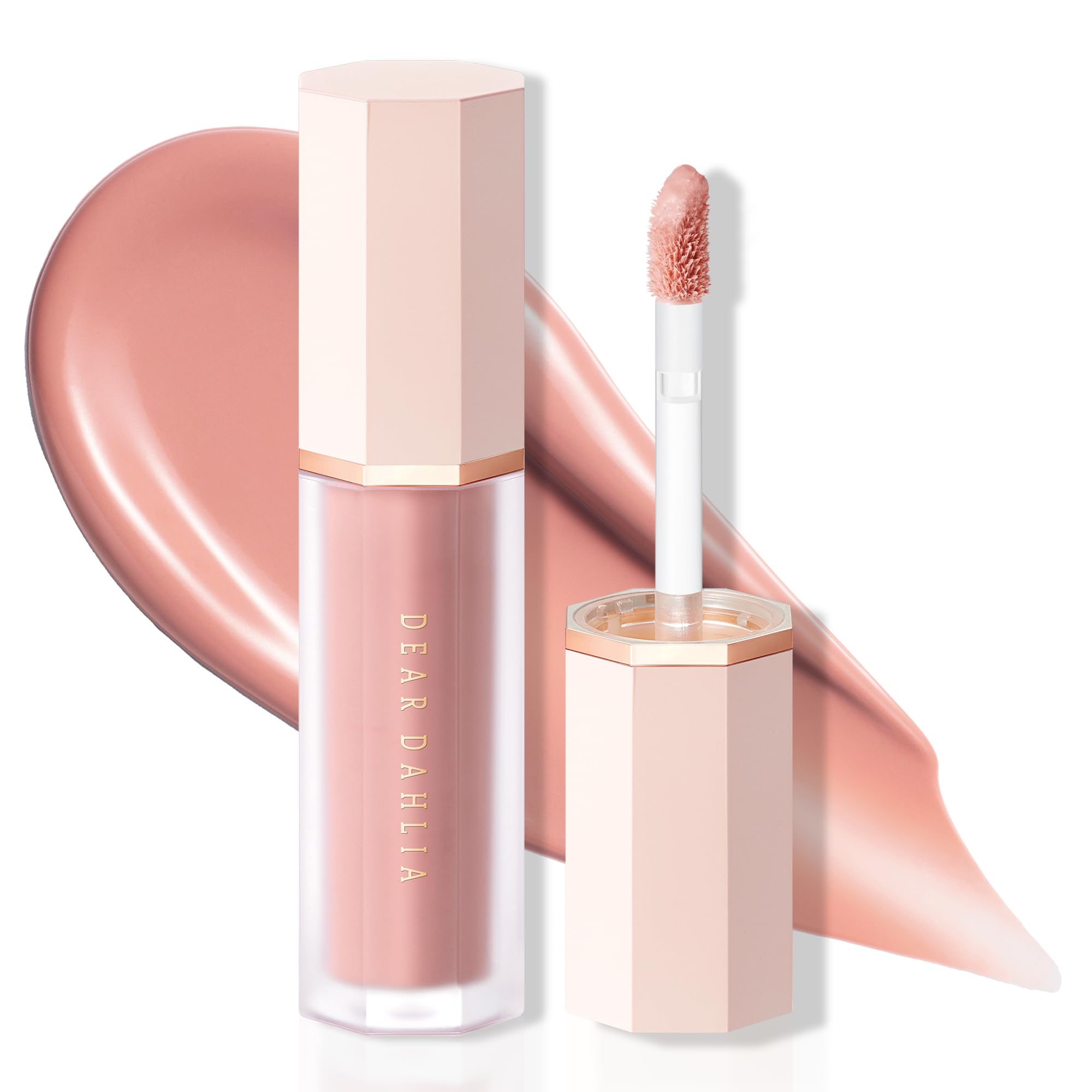 DEARDAHLIA Petal Drop Blush (Barely) - Vegan Liquid Blush with Soft, Watercolor-like Finish. Sheer to Buildable Color for a Dewy, Natural Flush. Long-Wear Comfort. Korean Makeup for Cheeks. 0.14 oz