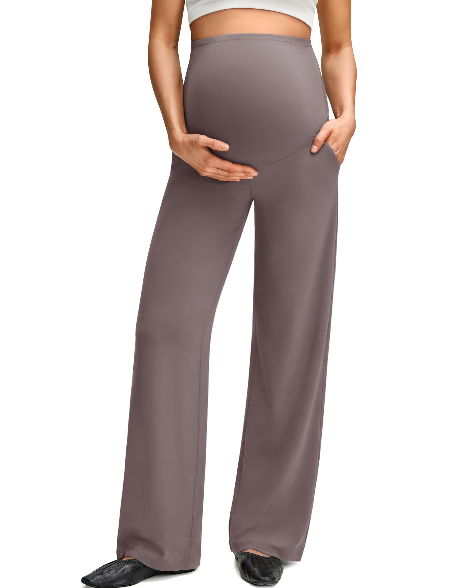 G4Free BareFeel Maternity Pants Over the Belly Pregnancy Trousers for Work