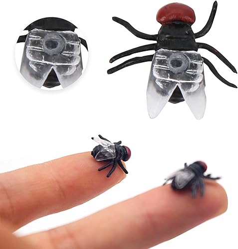 Miniatura 6 de Zerodis Juguete de moscas simuladas, 20 piezas de plástico, broma de fiesta, modelo de moscas domésticas, juguete de broma, juguete de simulación