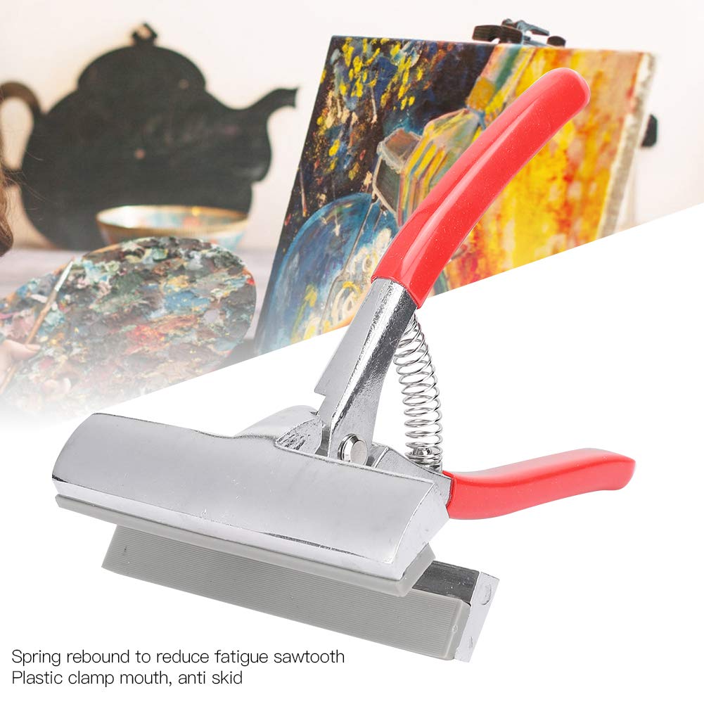 Canvas Stretching Pliers, Canvas Stretcher Tool 12cm Wide Jaw Canvas Pliers Stainless Steel Canvas Pliers for Stretching Canvas with Spring