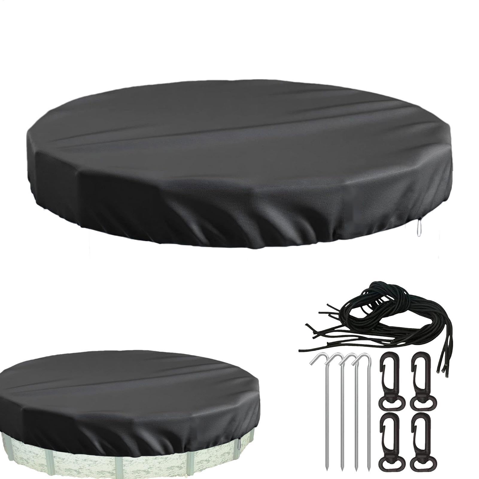 Copertura per vasca rotonda per piscina contro la polvere | Copertura per piscina esterna per vasca da bagno, patio, spa, campeggio, casa, cortile, giardino e patio