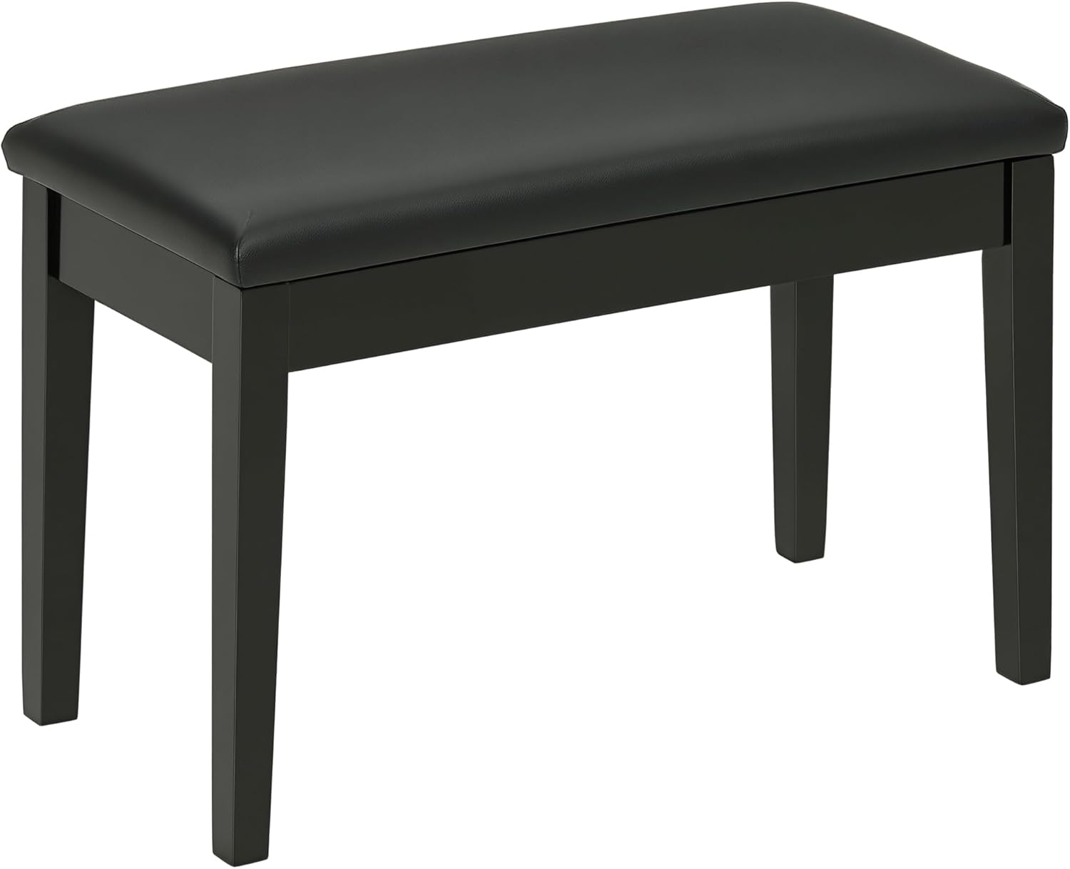 HOMCOM Piano Stool with Storage Compartment, Piano Bench in Wood and PU Leather, 75 x 35 x 49 cm, Black