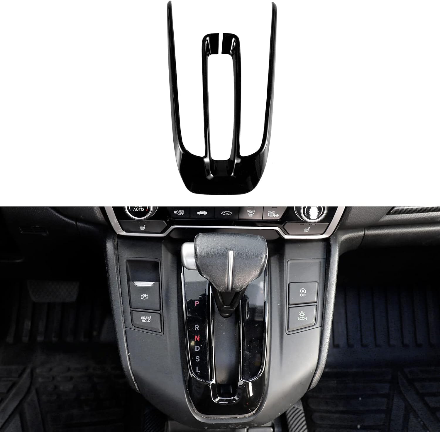 for Honda 2017-2022 CRV Accessories Gear Shift Frame Console Panel Trim (Glossy Black)
