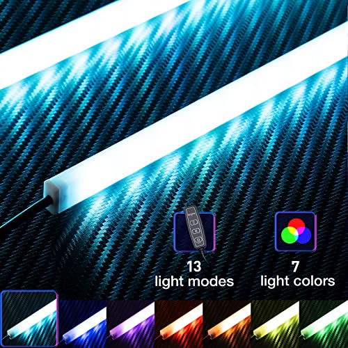 Motpk Gaming Desk With Led Lights 39 Inch, Computer Desk With Monitor Storage Shelf, Gaming Table With Carbon Fiber Surface, Gamer Desk With Cup Holder & Headphone Hook, Gift For Boys Men, Black #TOP3