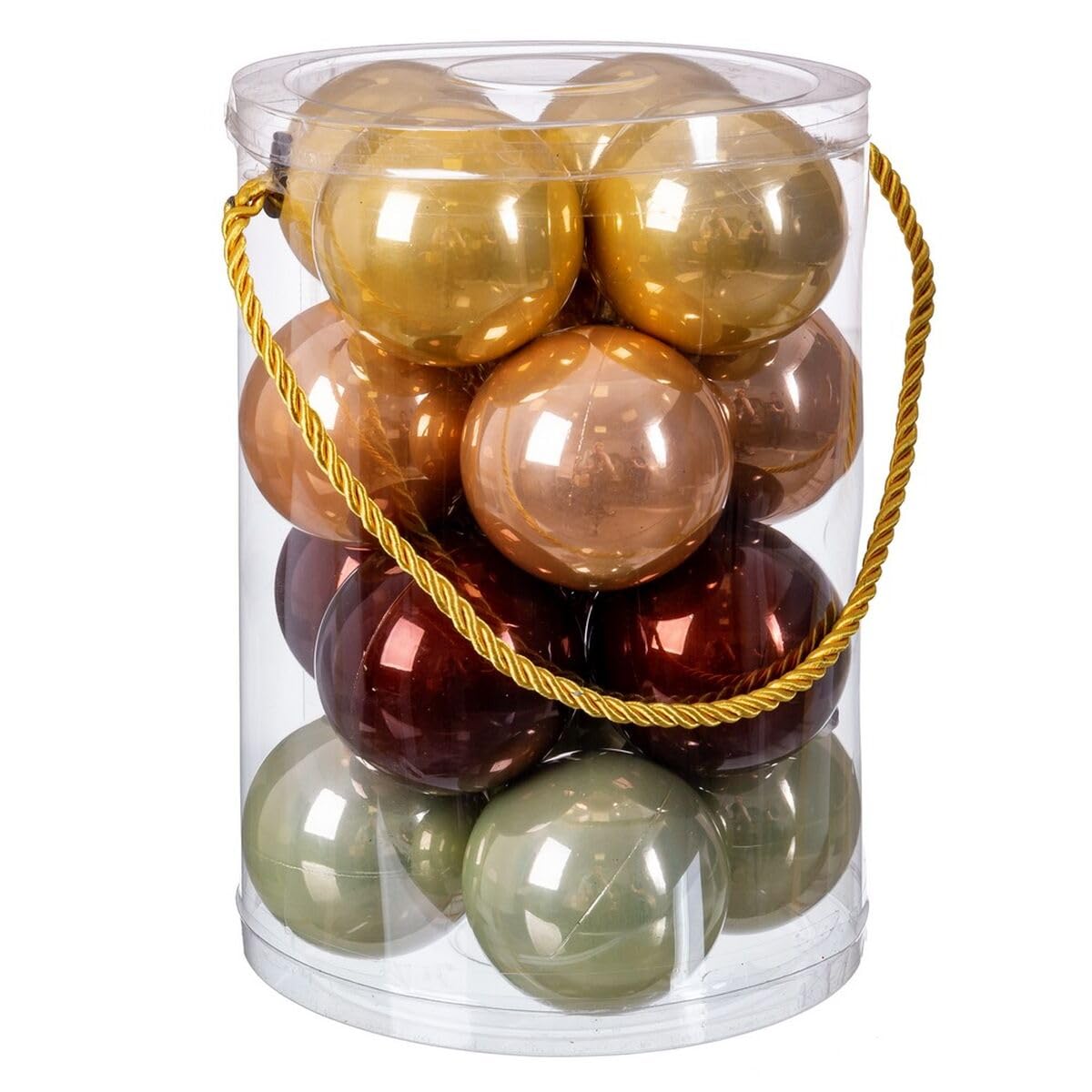 BigBuy Christmas Multicoloured Plastic Christmas Baubles 6 x 6 x 6 cm (16 Units)