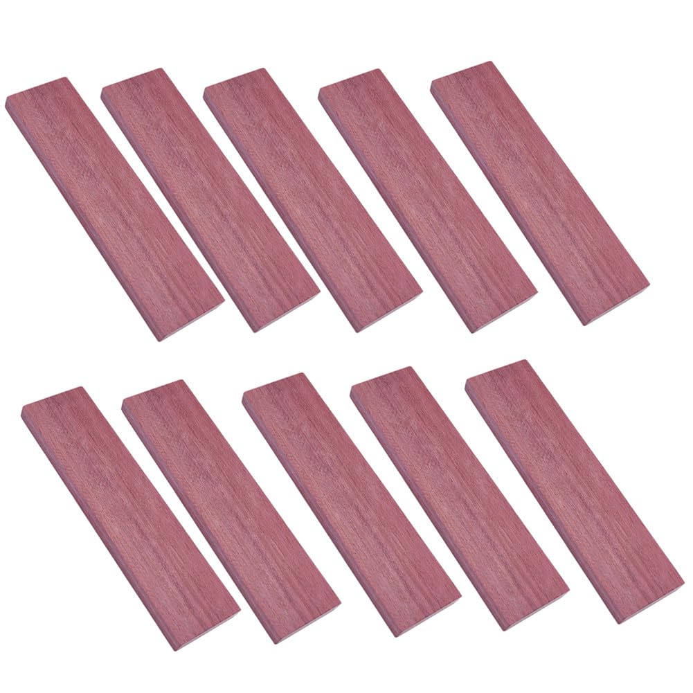BENECREAT 10Pcs Wood Knife Handles, Pale Violet Red Natural Wood Knife Handle Scales for DIY Music Instruments Tools Crafts, 162x41x10.5mm/6.4x1.6x0.4 Inch — image 1
