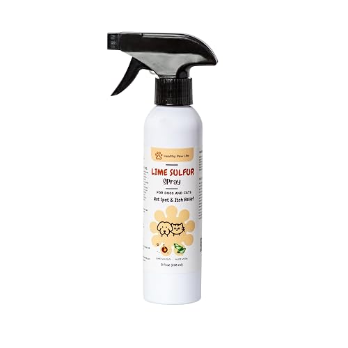 Healthy Paw Life Lime Sulfur Spray - Pet Care For Dry And Itchy Skin - Hot Spots, Mange, Ringworm, Fungus - Spotcare And Safe Solution For Cat, Dog, Puppies, Kittens (250 Ml)