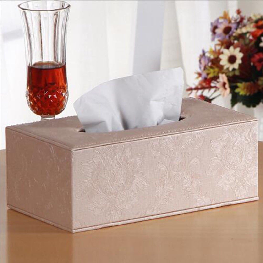 Gold Holder Tissue Boxes Office Desk Accessories Box Cover Home Napkin Paper Car Home Paper