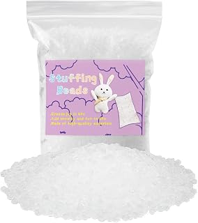 FTEVEN 910g / 2LB Stuffing Beads, Premium Plastic Weight Stuffed Beads, Poly Pellets Weighted StuffingBeads, Stuffing for Stuffed Animals, Bean Bags, Pillow Cushion