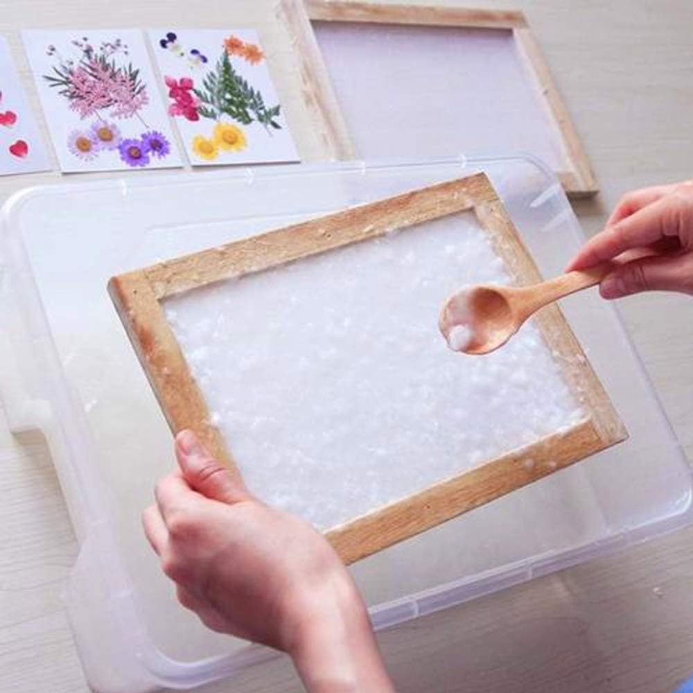 YEXPRESS 4 Pack Wooden Paper Making Mould Frame, Screen Printing Frame for DIY Paper Craft, 2 Size