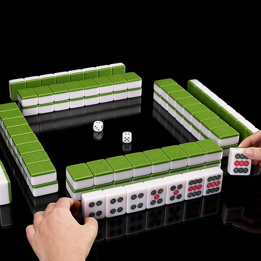 麻雀 yaojiejinjing 144 Tiles Chinese Mahjong Set with Manual in English