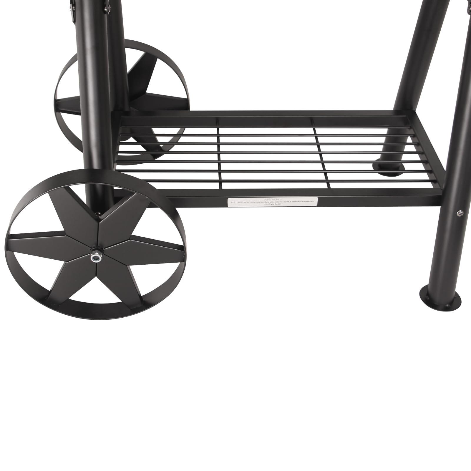 TAINO Yuma XXL 90kg Profi-Smoker massiver Räucherofen Holzkohle schwarz 3,5mm Stahl