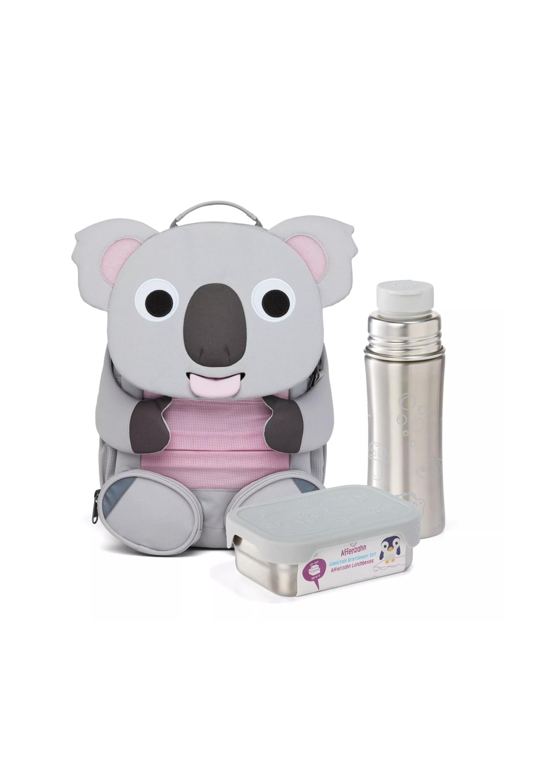 Affenzahn Kinderrucksack Großer Freund Koala - Grau | Kindergartenrucksack für Kinder von 3 bis 5 Jahren mit funktionalem Design und 8 L Volumen für den täglichen Einsatz