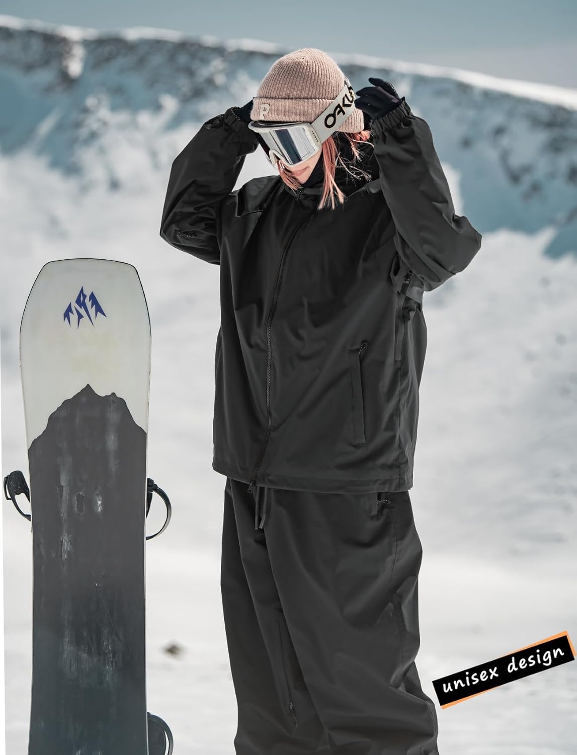 GSOU SNOW Women Ski Jacket and Pants Set Men Snowboard Jacket Baggy Snow Suit Waterproof Windproof Insulation Ski suit