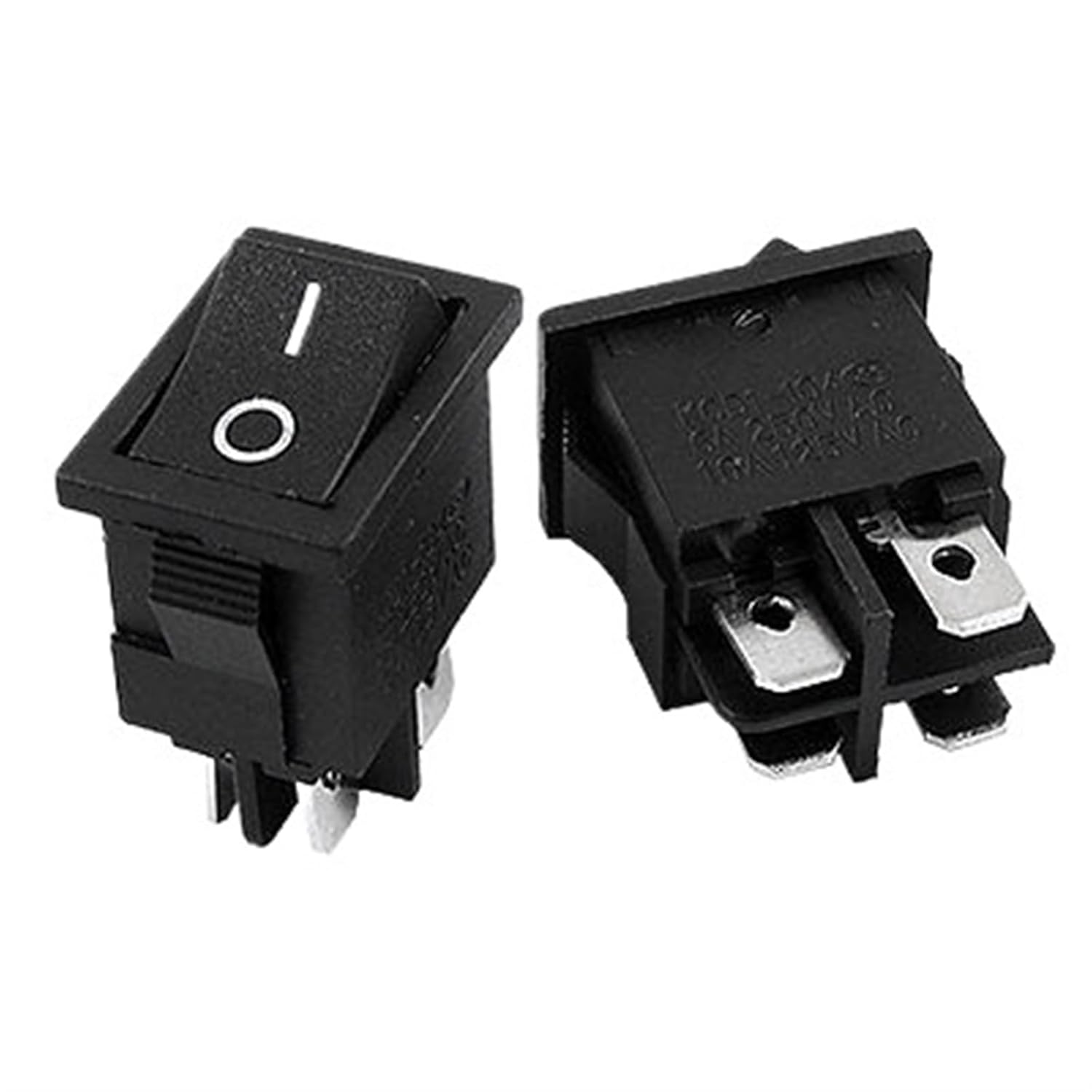 1pcs AC 6A/250V 10A/125V 4 Pin ON/Off I/O DPST Snap in Mini Boat Rocker Switch x 5pcs