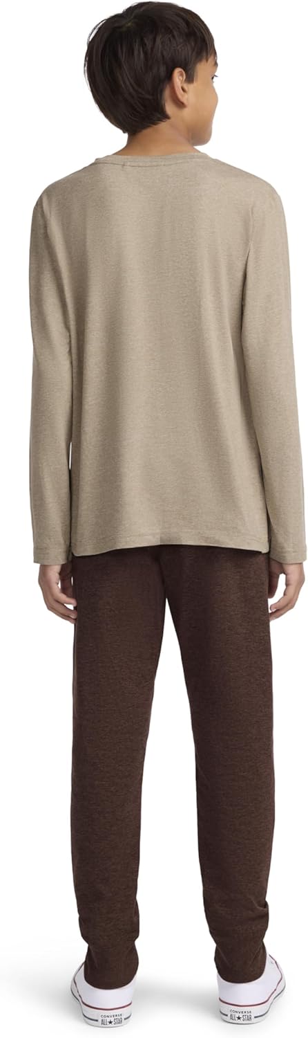 Hurley boys Long Sleeve Soft Basic T-shirt and Joggers 2-piece Outfit Set - Image 4