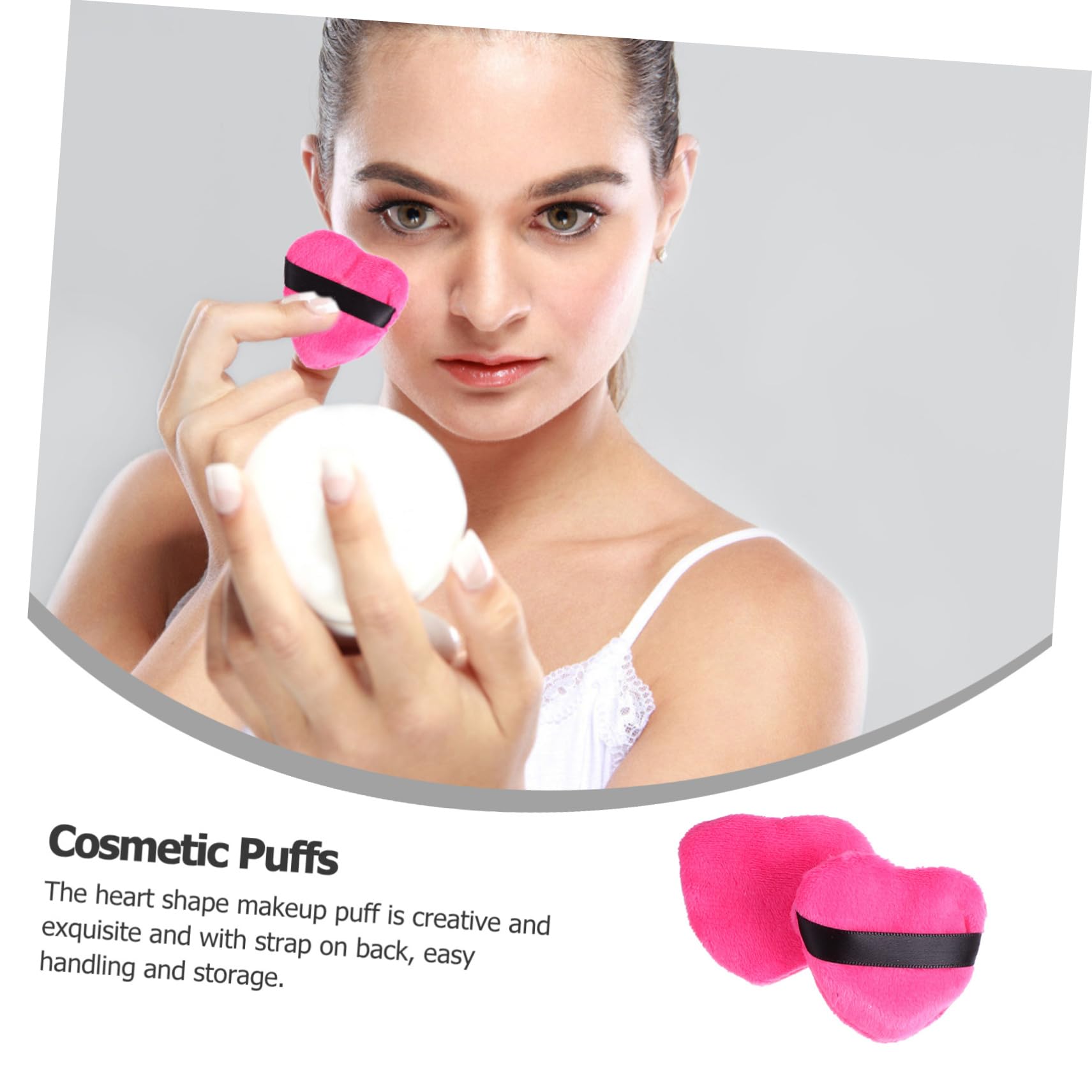 MAGICLULU 3 Set Di Eleganti Ciprie Sciolte Con Design A Cuore Per Le Donne Per Risparmiare 8 Pezzi * 3