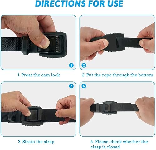 image for MIND&ACTION Mind and Action 16 Foot Sturdy Tie Down Strap Lashing Stra