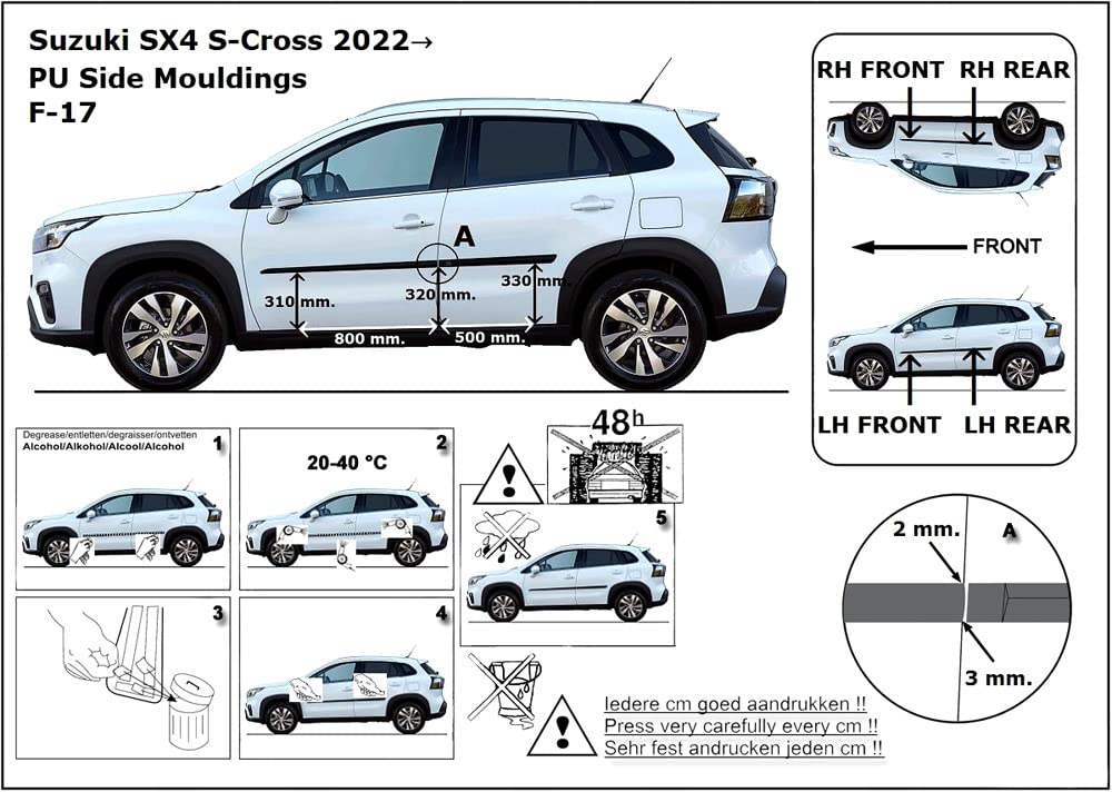 4 Pièces Voiture Bavette Garde Boue Pour Suzuki S