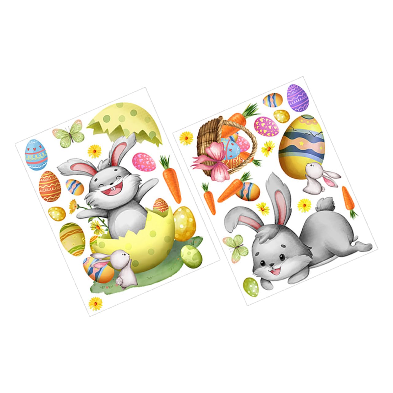 Cabilock 3 Sätze Wandtattoo Ostern Fenster Tönung Mattierte Fensterfolie Bausatz Fenstertönung Regenbogen-fensteraufkleber Stuffer Fensteraufkleber Für Die Osterparty Pvc