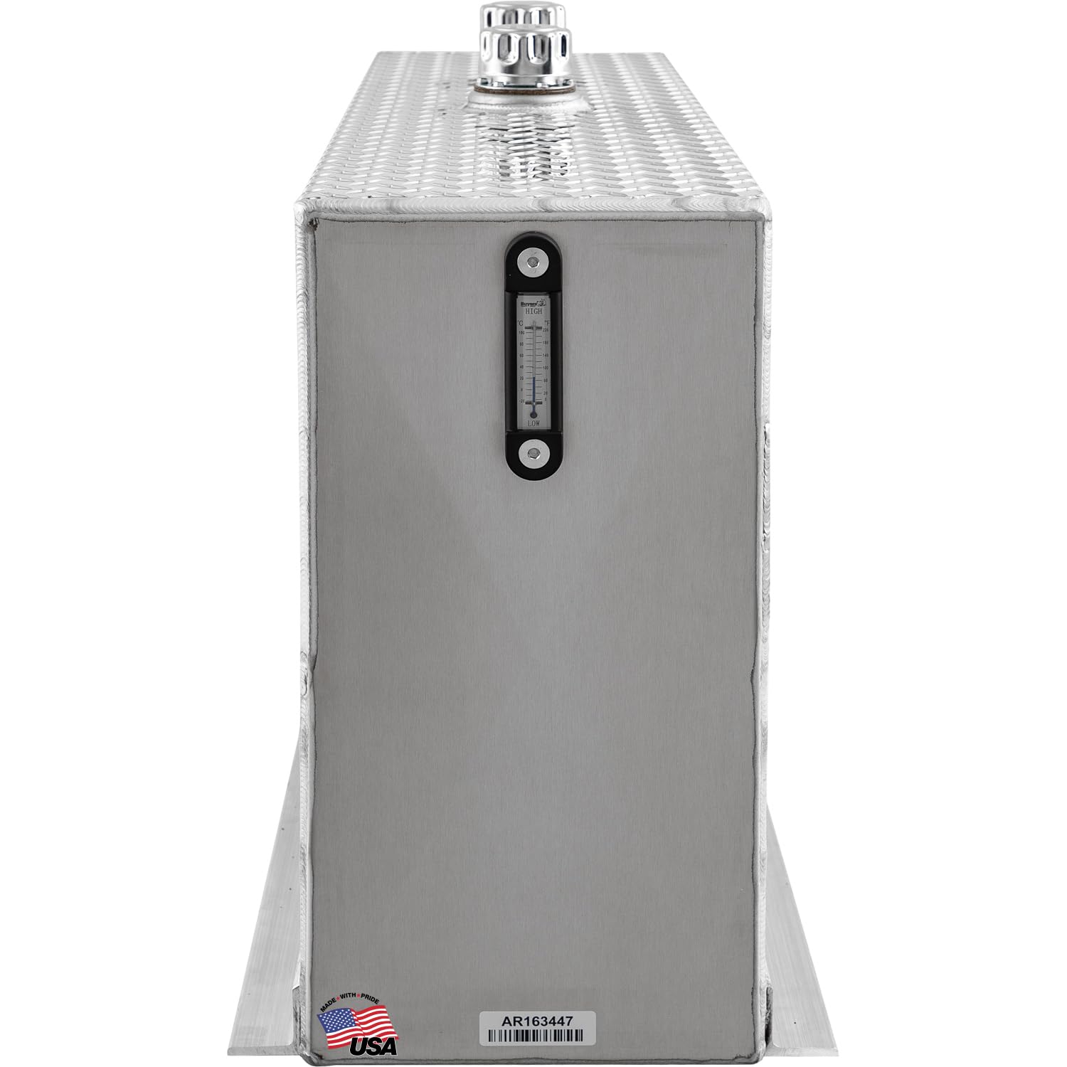 Buyers Products UR50A 50 Gallon Upright Aluminum Hydraulic Reservoir, Lightweight, With Baffles & Sight Gauge, Hydraulic Tank for Trucks