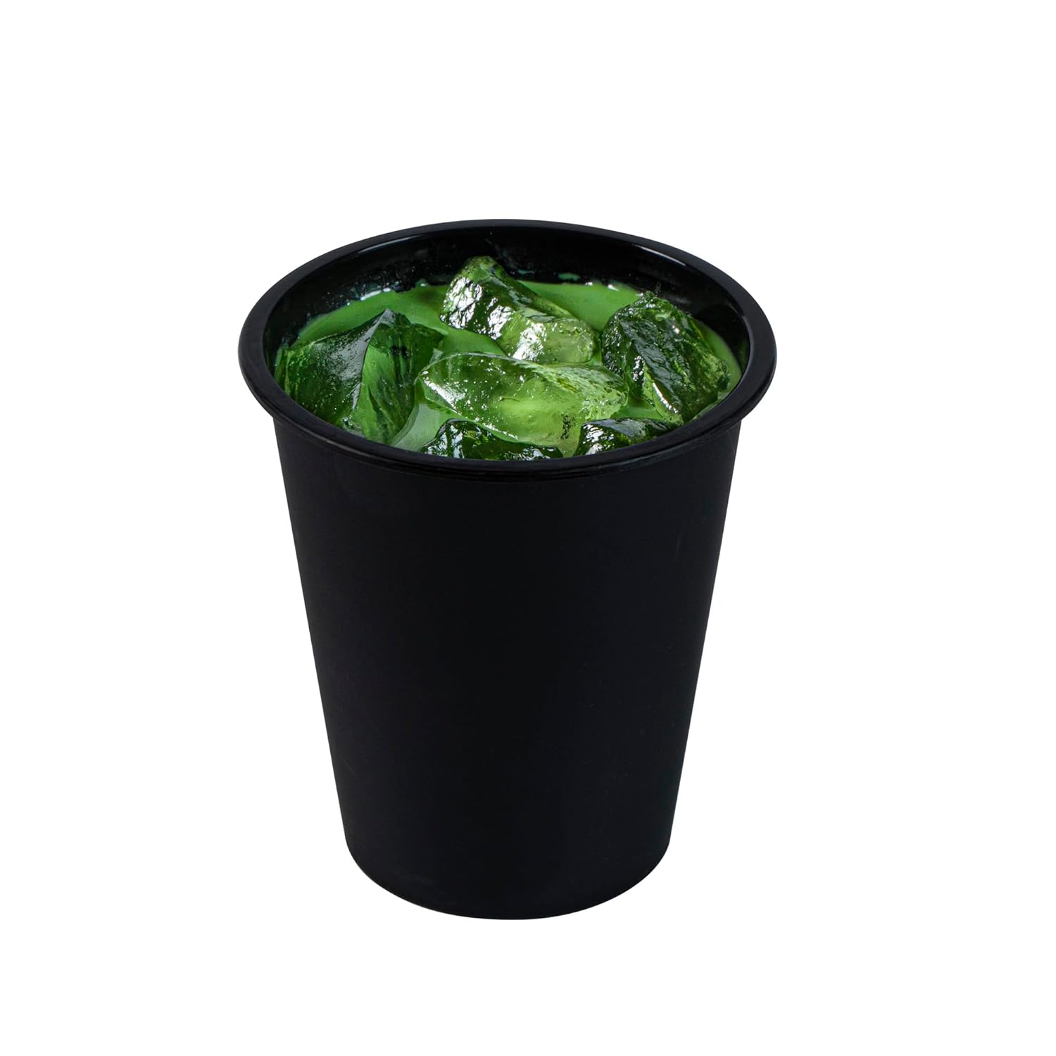 Restaurantware-Bev Tek 12 Ounce Plastic Cups, 100 Disposable Drink Cups - Lids Sold Separately, Serve Hot Or Cold Beverages, Matte Black Plastic Party Cup, For Stadiums Or Weddings,