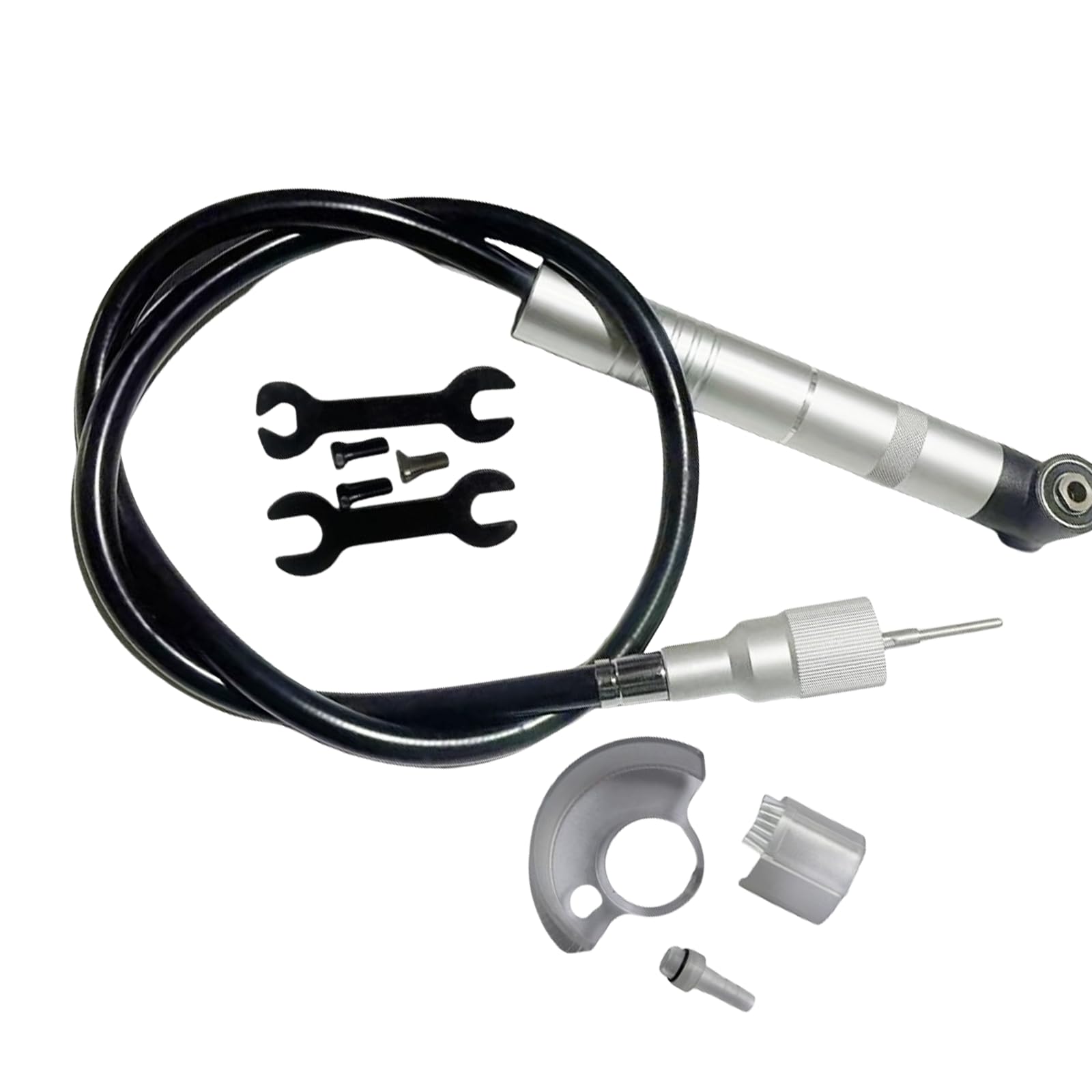 Buxuaaaa 90 Degree Elbow Hand Grinder Rubber Electric Grinder Transfer Head Part Grinding Polishing Tool Set Replacement Rubber Flexible Shaft Tool