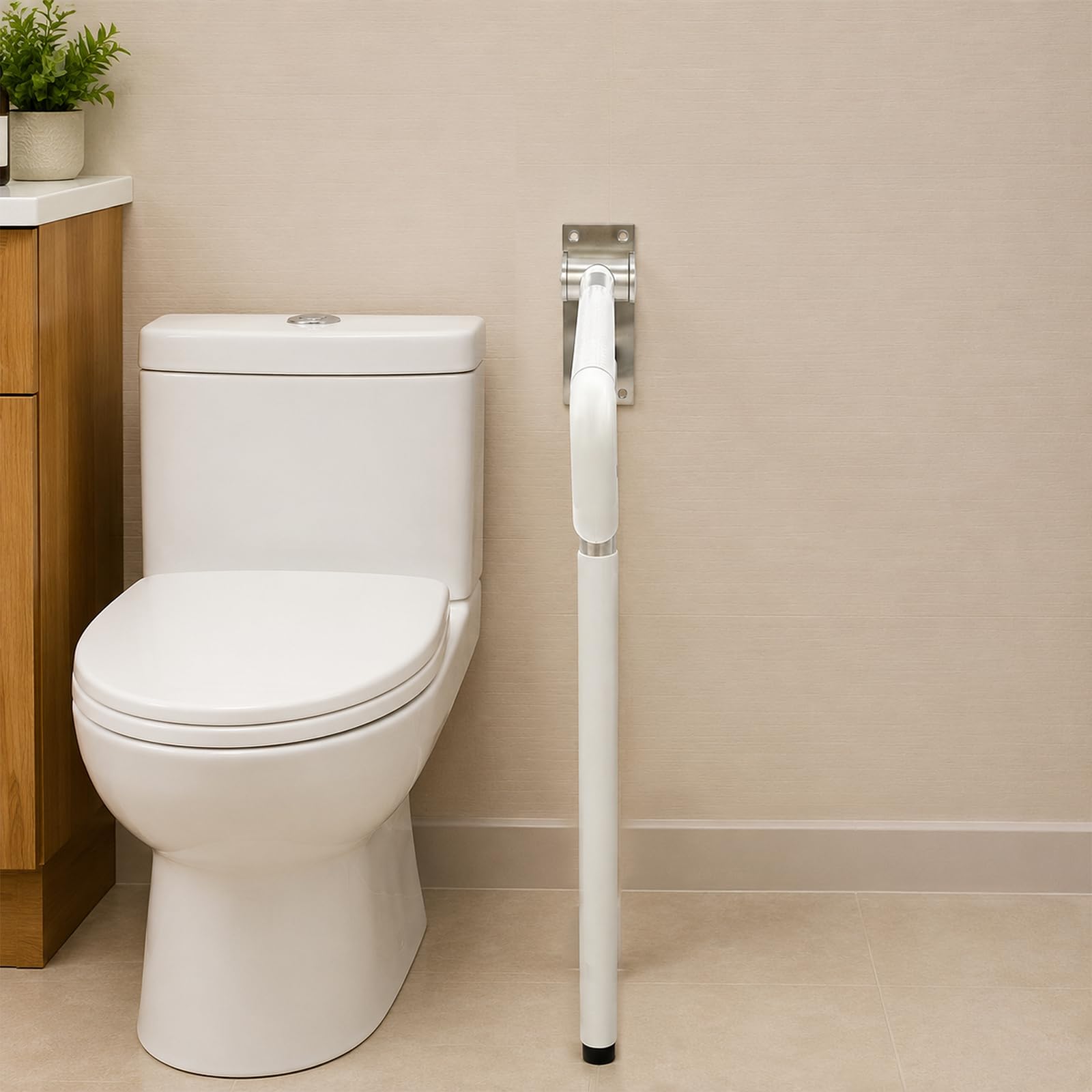 WC-Handel - Asa plegable para inodoro | Mango para inodoro con superficie antideslizante, anillo luminoso y capacidad de carga de 300 kg, para personas mayores