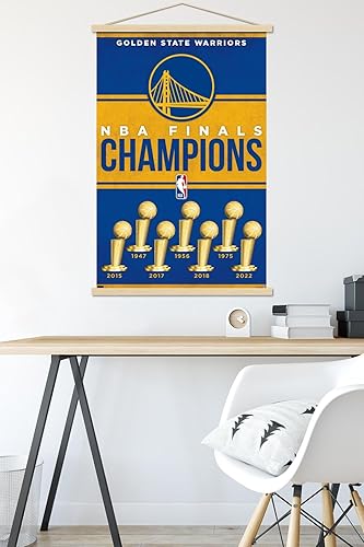 Miniatura 5 de Trends International NBA Golden State Warriors - Póster de pared de Champions 23, 22.37 x 34.00 pulgadas, paquete de impresión premium y colgador de