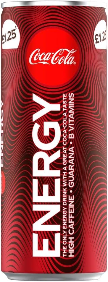 coca cola Energy Drink 250 ml PM £1.25 ( 12 in a case )