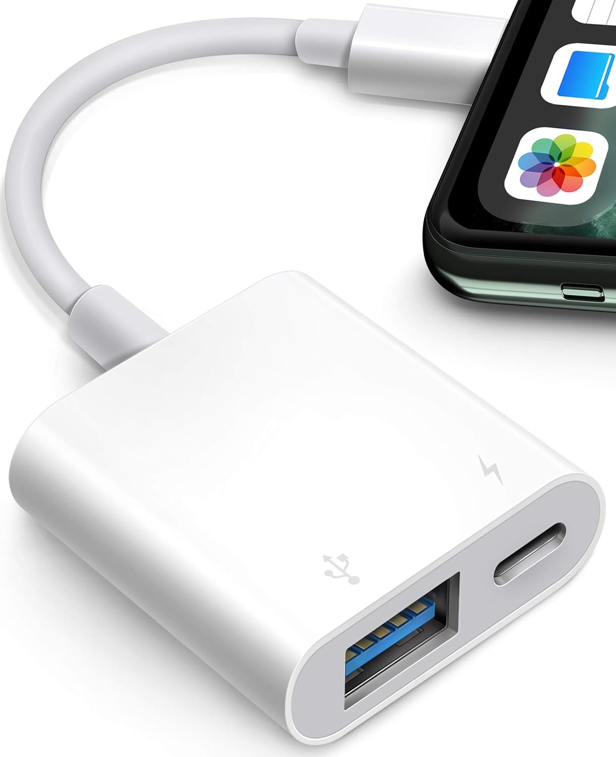 USB Adapter for iPhone/iPad, USB Camera Female Cable for Lightning to USB Adapter Compatible with iPhone and iPad,iPad USB3 Adapter with Charging Port,Plug and Play,No App Required-image-11