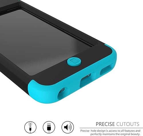 Miniatura 4 de SLMY(TM) - Carcasa para iPod Touch 567 generación, color negro y azul cielo