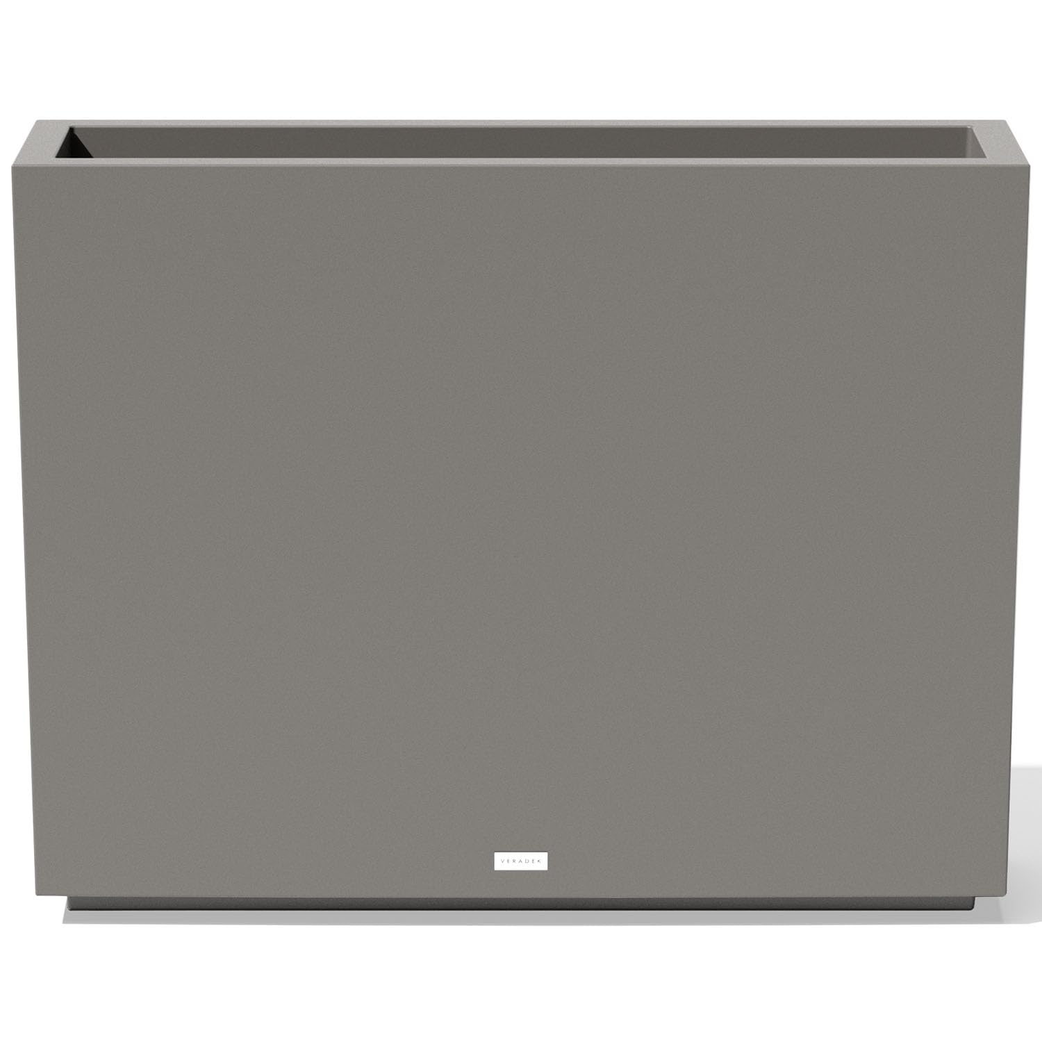 Block Series Span Plastic Planter - Tall Rectangular Planter for Indoor or Outdoor Patio/Porch, Gray, 30" in Height, 10" in Width, 38" in Length