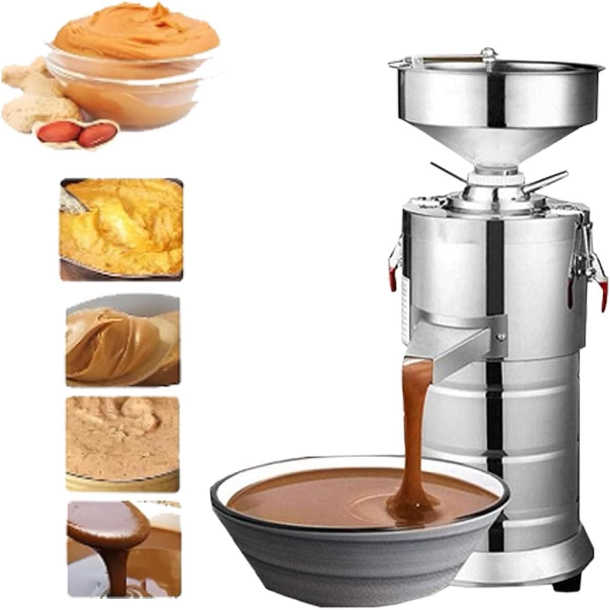 1100W High-Capacity Peanut Butter Machine, 110V/220V Commercial Electric Nut Grinder Machine, 15kg/H For Peanut, Almond, Sesame, Walnut, Perfect For Kitchen,Business,Food Processing