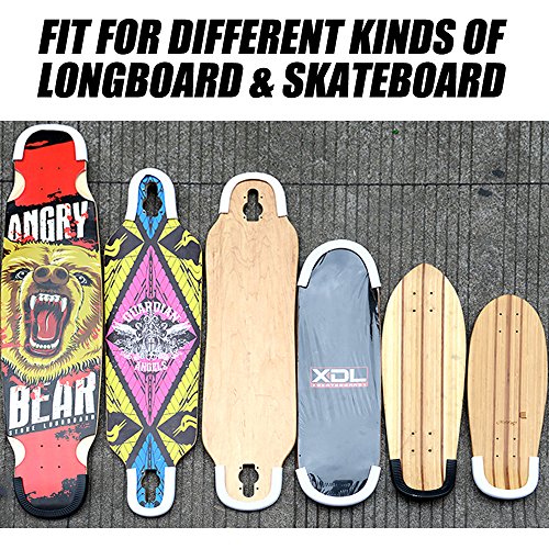 Maxpro Skateboard Deck Guards Protector,Longboard Deck Edge Protection,Durable Shock Absorbing Rubber Cover With Excellent Grip Nose Guard And Tail Guard (Black) #TOP4