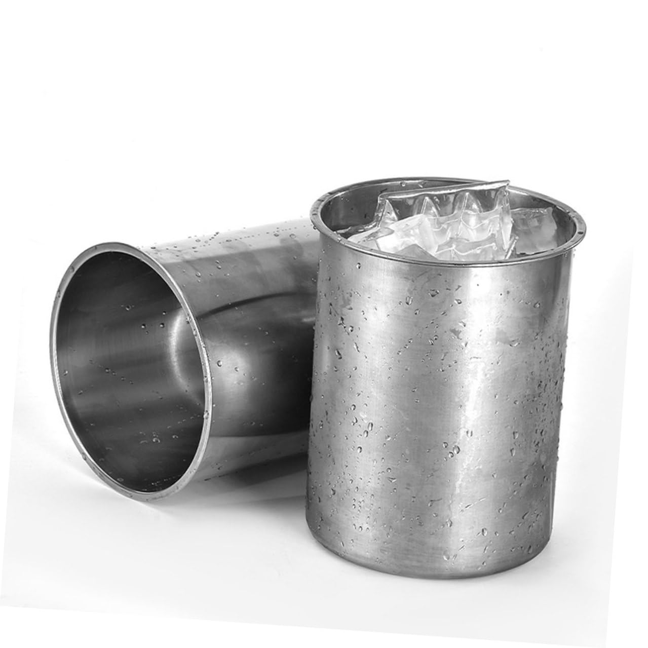 Secchiello per Ghiaccio in Acciaio Resistente per Bar e Hotel Contenitore per Cubetti di Ghiaccio Grande Apertura Secchiello per Birra e Vino per Feste e Cocktail